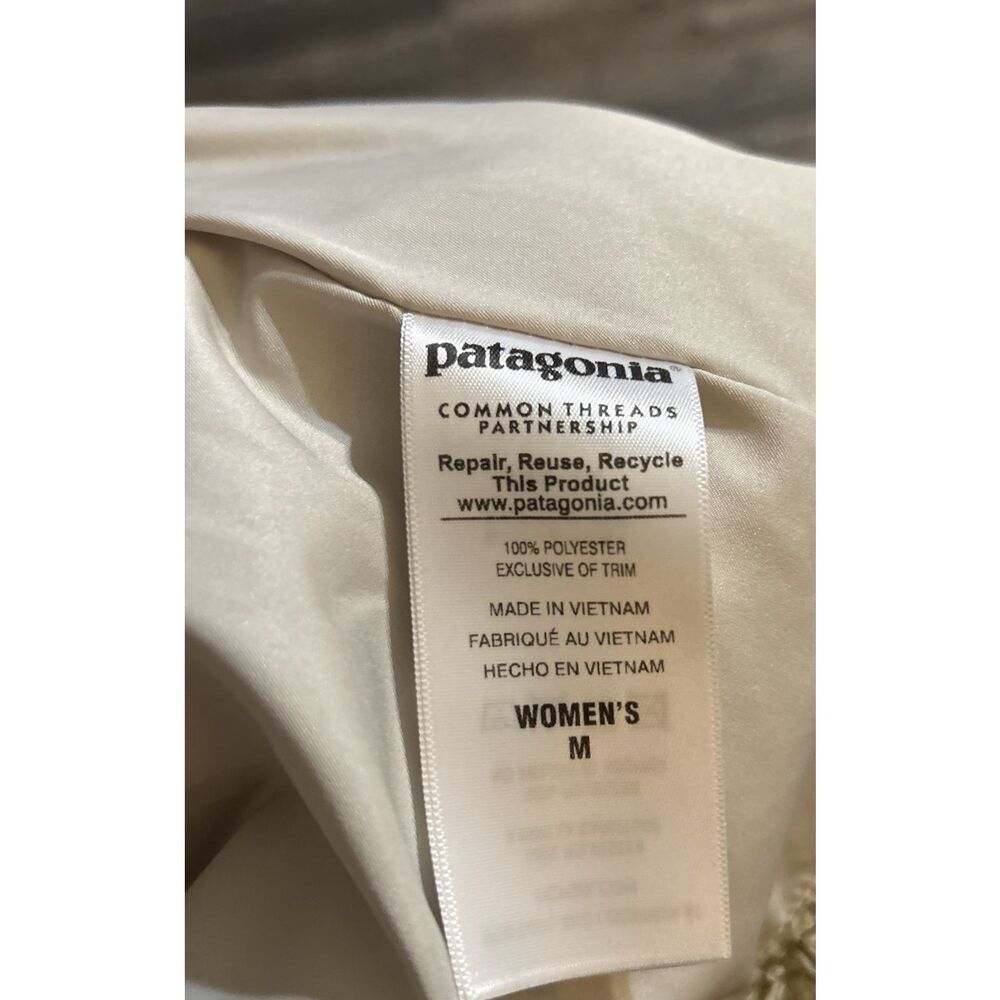 Patagonia Los Gatos Fleece Vest Womens Size Medium brown Tan Full Zip - Picture 8 of 8